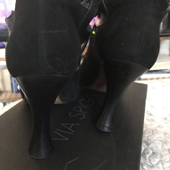 Vintage Via Spiga Suede with leather straps booty - Picture 3 of 8